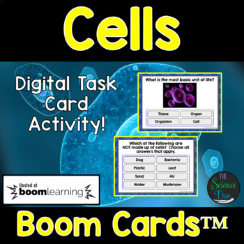 Preview of Cells Task Cards - Distance Learning Compatible Digital Boom Cards™