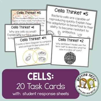 Preview of Cells - Task Cards