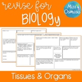 Cells, Tissues & Organs Worksheets