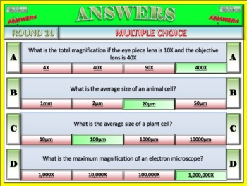 Cells, Tissues and Organs Revision Quiz by Cre8tive Resources