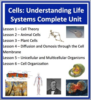 Cells: Understanding Life Systems - Unit Bundle - Lessons and Activities
