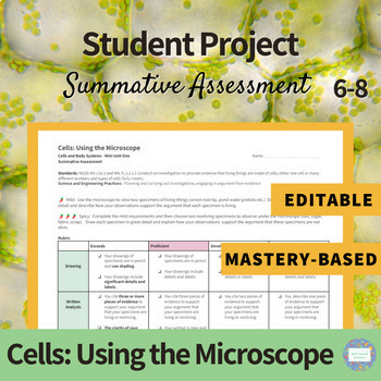 Preview of Cells: Using the Microscope - Student Assessment Project for MS-LS1-1