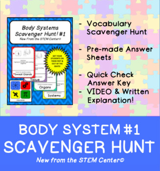 Preview of Cells Vocabulary Scavenger Hunt Game