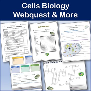 Preview of Cells Webquest | Editable Digital Science Activities & Puzzles