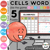 Plant and Animal Cells Word Code Puzzle Digital Review Act