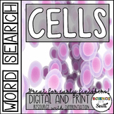 Cells Word Search Worksheet Activity for Early Finishers o