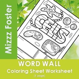 Cells Word Wall Coloring Sheet (1 pg.)