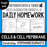 Cells and Cell Membrane Homework | Printable & Digital