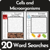 Cells and Microorganisms Word Search Puzzle BUNDLE
