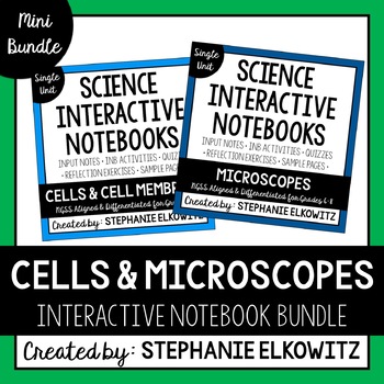 Preview of Cells and Microscopes Interactive Notebook Mini Bundle | Editable Notes