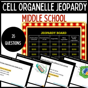 Preview of Cells and Organelles Game | Jeopardy review