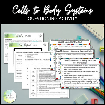 Preview of Cells to Body Systems: Reading & Comprehension Questioning Activity