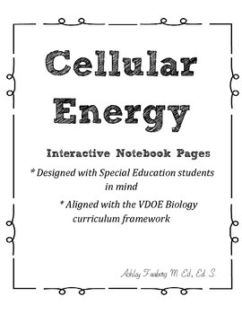 Preview of Cellular Energy Interactive Notebook