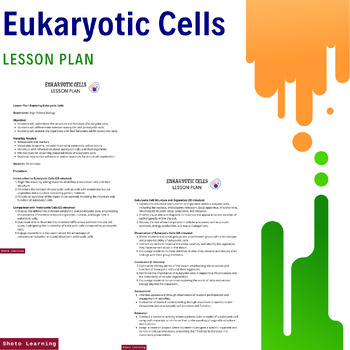 Preview of Cellular Explorations: Eukaryotic Cells Lesson Plan
