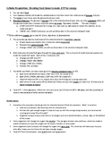 Cellular Respiration: Written steps and worksheet