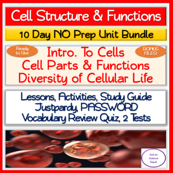 Preview of Cellular Structure & Function 10 Day NO PREP Unit Bundle