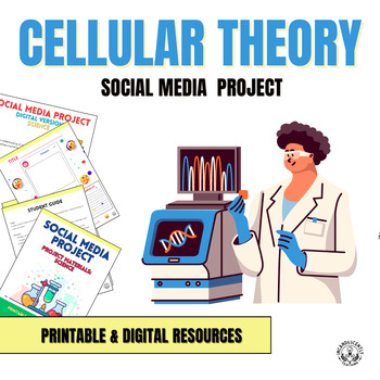 Preview of Cellular Theory Social Media Project with Digital Resources, Grades 5-12