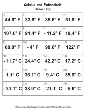 Celsius and Farenheit Task Cards by WhooperSwan