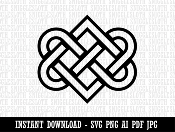 Preview of Celtic Love Knot Outline Clipart Instant Digital Download