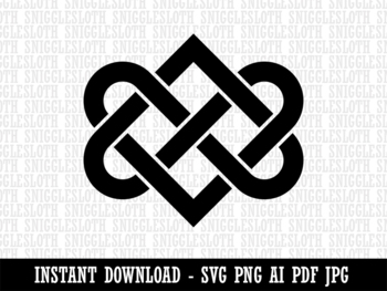 Preview of Celtic Love Knot Silhouette Clipart Instant Digital Download