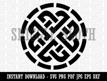 Preview of Celtic Shield Knot Ward Symbol of Protection Clipart Instant Digital Download