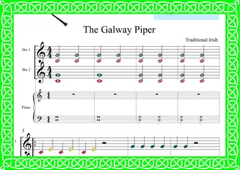 Preview of BOOMWHACKER SCORE.st patrick's day-Celtic irish-THE GALWAY PIPER-
