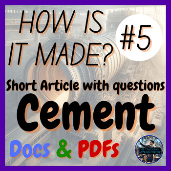 Preview of Cement | How is it made? #5 | Design | Technology | STEM (Offline Version)