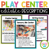 Center Description Signs for Play-based Centers in Pre-sch