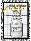 Center Jar Common Core Writing Prompts for the 4 Types of 