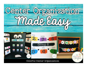 Preview of Center Organization Made Easy: Freebie
