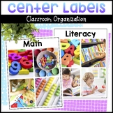 Center Posters and Labels with Photographs for Preschool C