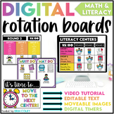 Editable Center Rotation Boards for Math & Literacy Stations