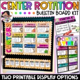 Center Rotation Chart | Center Signs | Back to School Bull