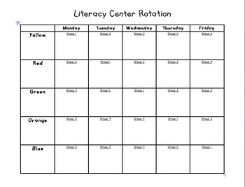 rotation chart teachers timetable