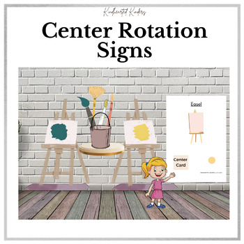 Preview of Center Rotation Signs for Preschool, Pre-K, & Kindergarten | EDITABLE