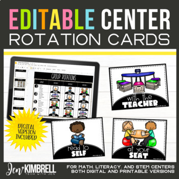 Preview of Center Rotation Slides Editable Center Signs Center Labels