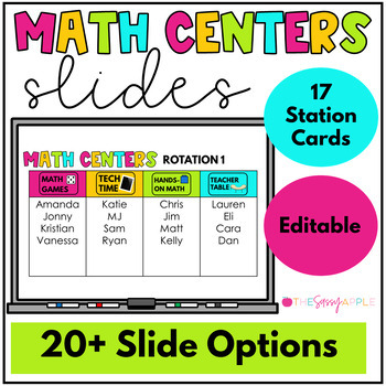 Preview of Center Rotation Slides | Guided Math Centers | Small Group Math Organization