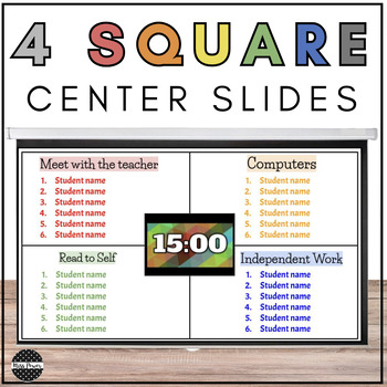 Preview of Center Rotation Slides  | reading rotation slides | Editable Google Slide
