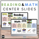 Center Rotation Slides | Literacy Centers | Math Centers |