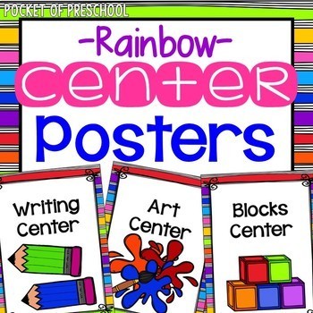Preview of Center Signs for Preschool, Pre-K, and Kindergarten