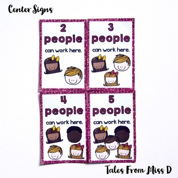 Center Signs by Tales From Miss D | Teachers Pay Teachers