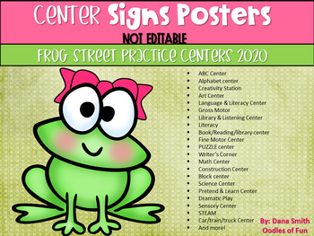 Preview of Center Sign Posters (Frog Street Practice Centers & More)-Not Editable