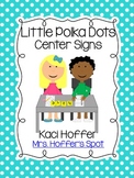 Center Signs {Little Bright Polka Dots}