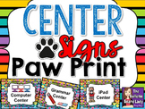 Center Signs Paw Print Theme