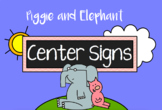 Center Signs - Pig & Elephant