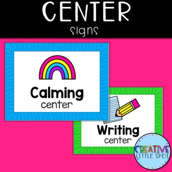 Preview of Center Signs | Preschool | Pre-K | Kindergarten