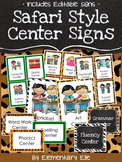 Center Signs - Safari Style Theme {Jungle and Animal Print}