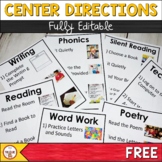 Center Signs for Directions | Editable