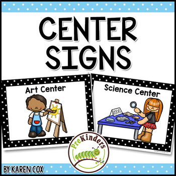 Preview of Center Signs for Preschool & Pre-K