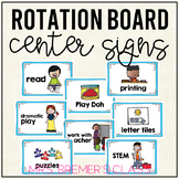 Center Signs for Rotation Board | 90 Cards + Editable Templates